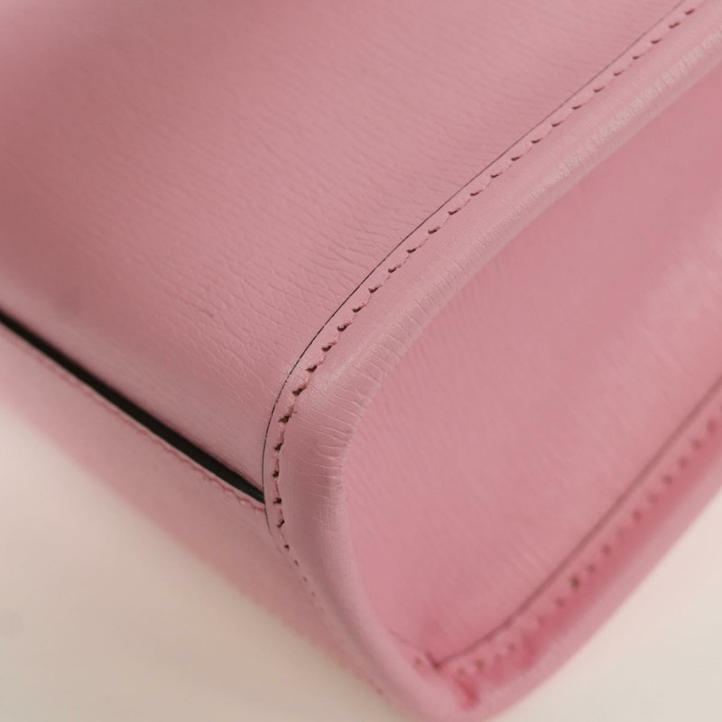【日本直送】GUCCI Bananya 迷你手提包皮革 2way 玫瑰金 671623 正品 AMZ534M-15