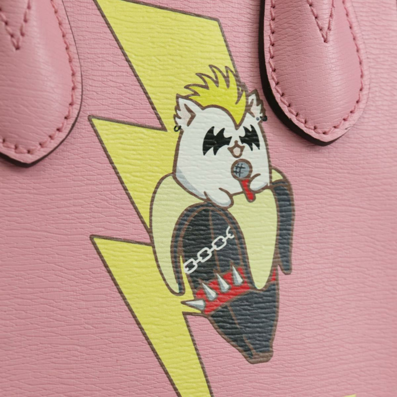 【日本直送】GUCCI Bananya 迷你手提包皮革 2way 玫瑰金 671623 正品 AMZ534M-16