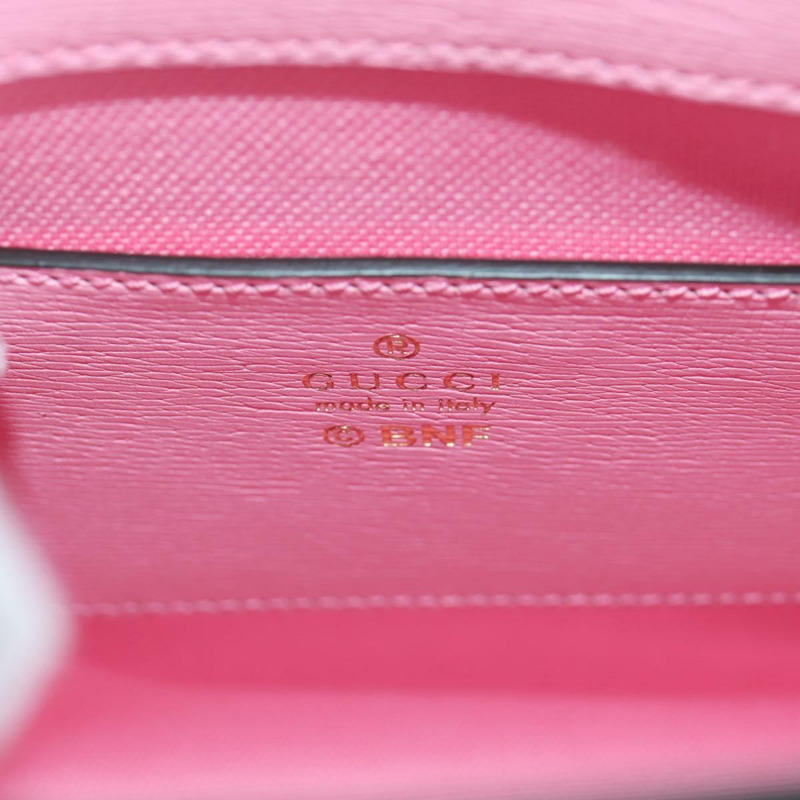 【日本直送】GUCCI Bananya 迷你手提包皮革 2way 玫瑰金 671623 正品 AMZ534M-18