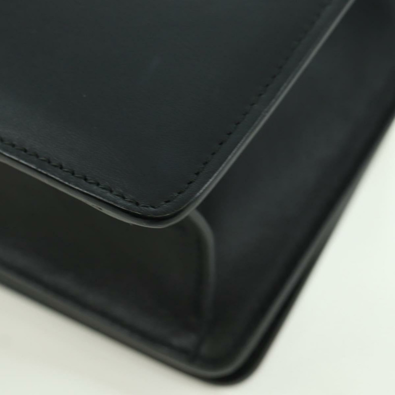 【日本直送】GUCCI 鏈條編織雪莉線單肩包，黑色金色皮革，貨號 432280，正品 YKZ566M-15