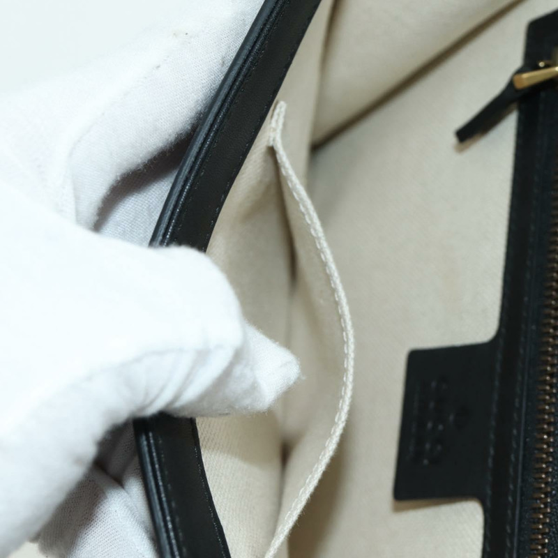 【日本直送】GUCCI 鏈條編織雪莉線單肩包，黑色金色皮革，貨號 432280，正品 YKZ566M-21