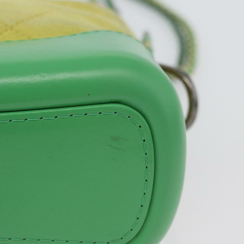 【日本直送】香奈兒 (CHANEL) Gabriel Dohobo 鏈條肩背包，絨面革材質，綠色金色，CC標誌，正品編號 ka3407A-5