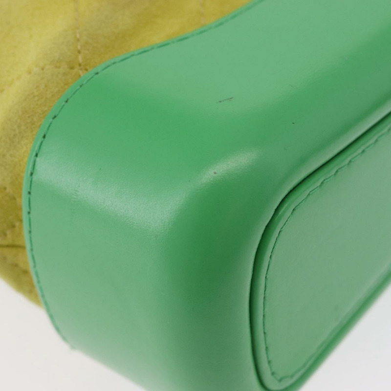 【日本直送】香奈兒 (CHANEL) Gabriel Dohobo 鏈條肩背包，絨面革材質，綠色金色，CC標誌，正品編號 ka3407A-14