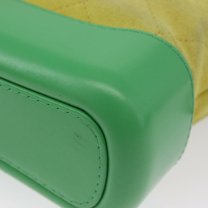 【日本直送】香奈兒 (CHANEL) Gabriel Dohobo 鏈條肩背包，絨面革材質，綠色金色，CC標誌，正品編號 ka3407A-15