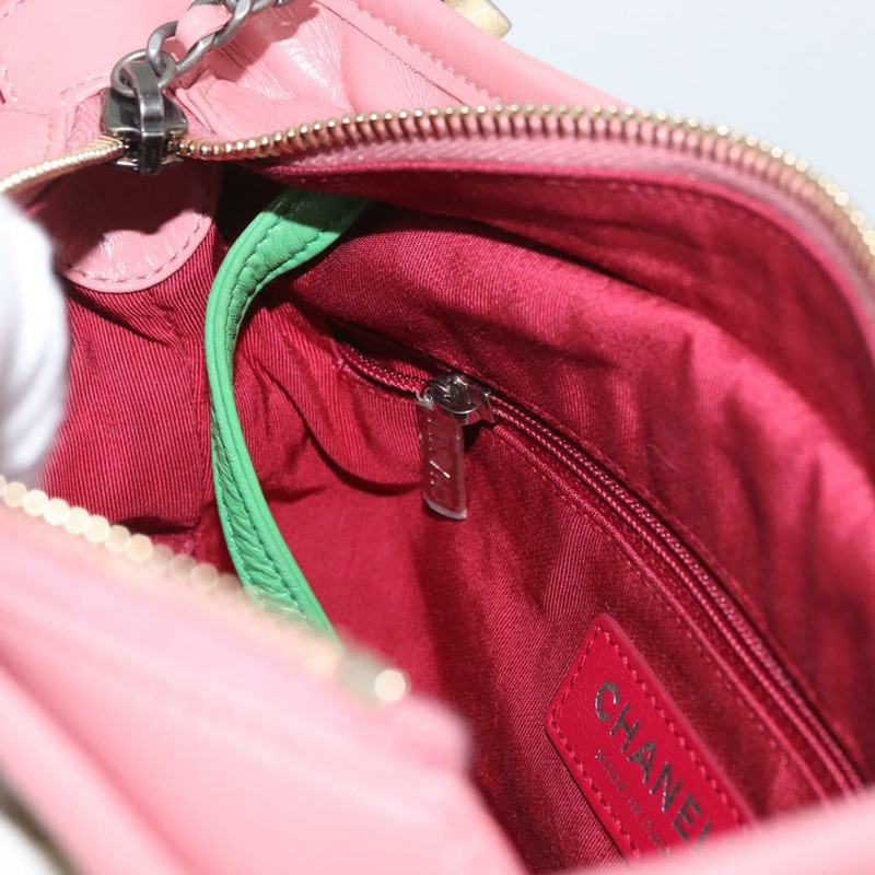 【日本直送】香奈兒 (CHANEL) Gabriel Dohobo 鏈條肩背包，絨面革材質，綠色金色，CC標誌，正品編號 ka3407A-21