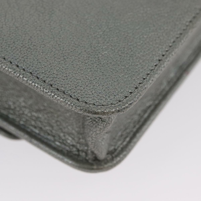 【日本直送】香奈兒鏈皮夾單肩包 皮革 銀色 CC 正品 ka3340SAV-16