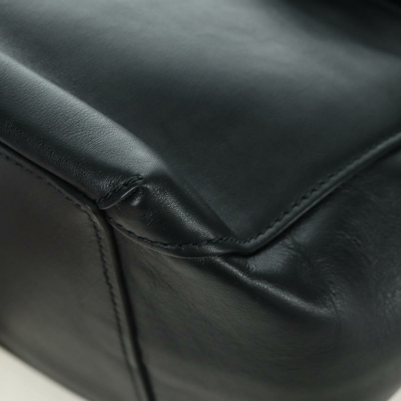 【日本直送】BALENCIAGA Laundry Cabas 手提包 皮革 2way 黑色 金色 517842 正品 SW2252SM-19
