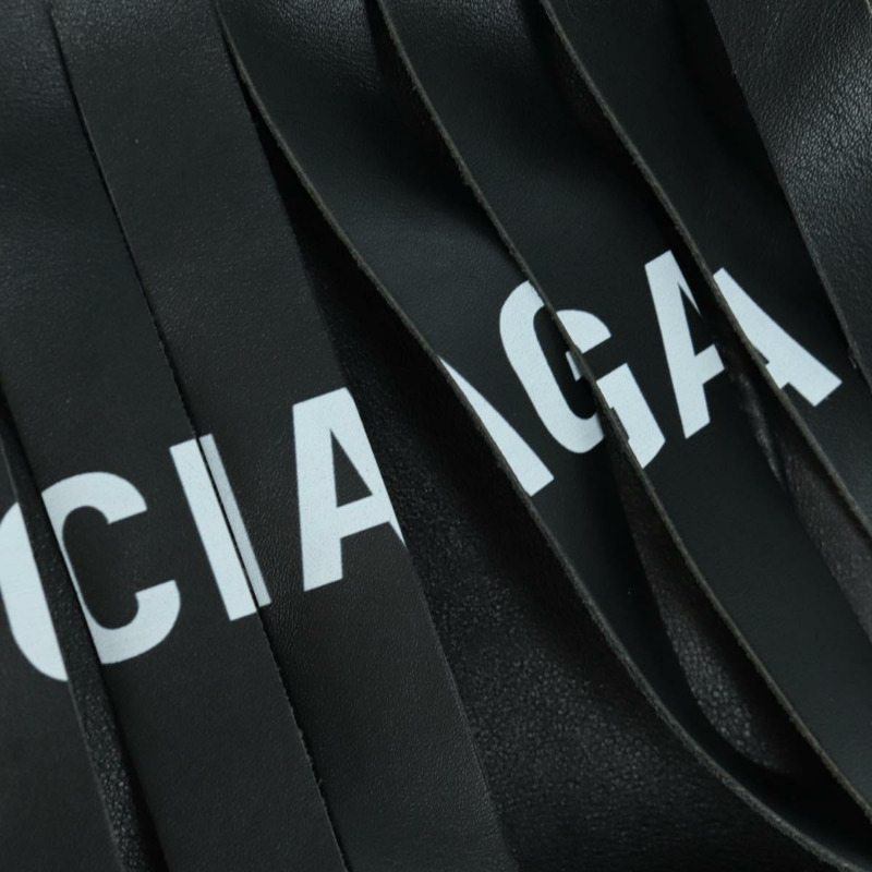 【日本直送】BALENCIAGA Laundry Cabas 手提包 皮革 2way 黑色 金色 517842 正品 SW2252SM-23