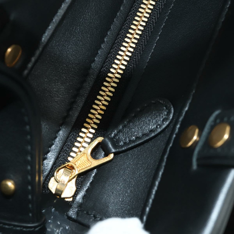 【日本直送】BALENCIAGA Laundry Cabas 手提包 皮革 2way 黑色 金色 517842 正品 SW2252SM-24