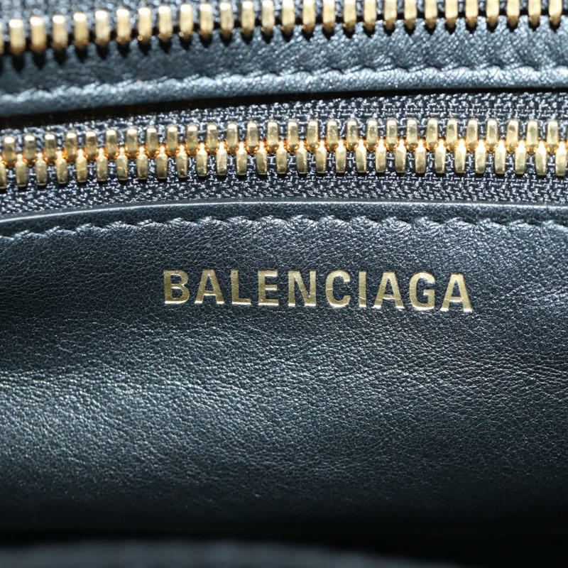 【日本直送】BALENCIAGA Laundry Cabas 手提包 皮革 2way 黑色 金色 517842 正品 SW2252SM-25