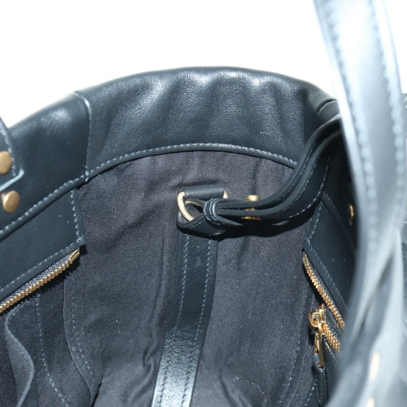 【日本直送】BALENCIAGA Laundry Cabas 手提包 皮革 2way 黑色 金色 517842 正品 SW2252SM-26