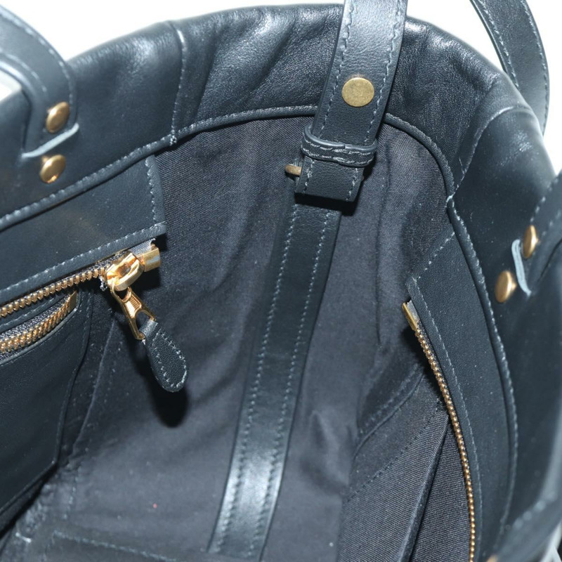 【日本直送】BALENCIAGA Laundry Cabas 手提包 皮革 2way 黑色 金色 517842 正品 SW2252SM-27