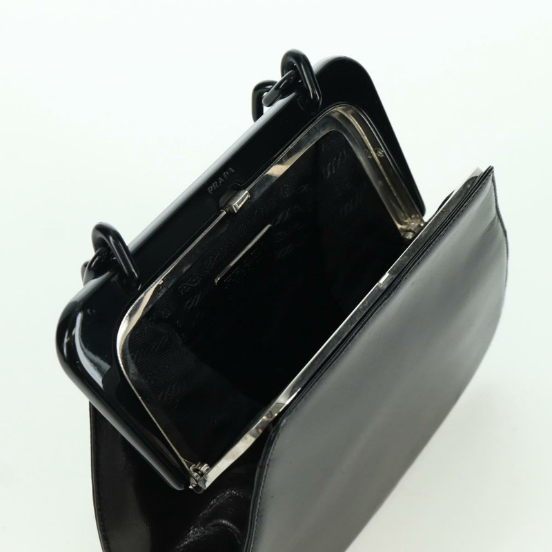 【日本直送】PRADA 塑膠鏈條單肩包 皮革 黑色 正品 SW2251V-9