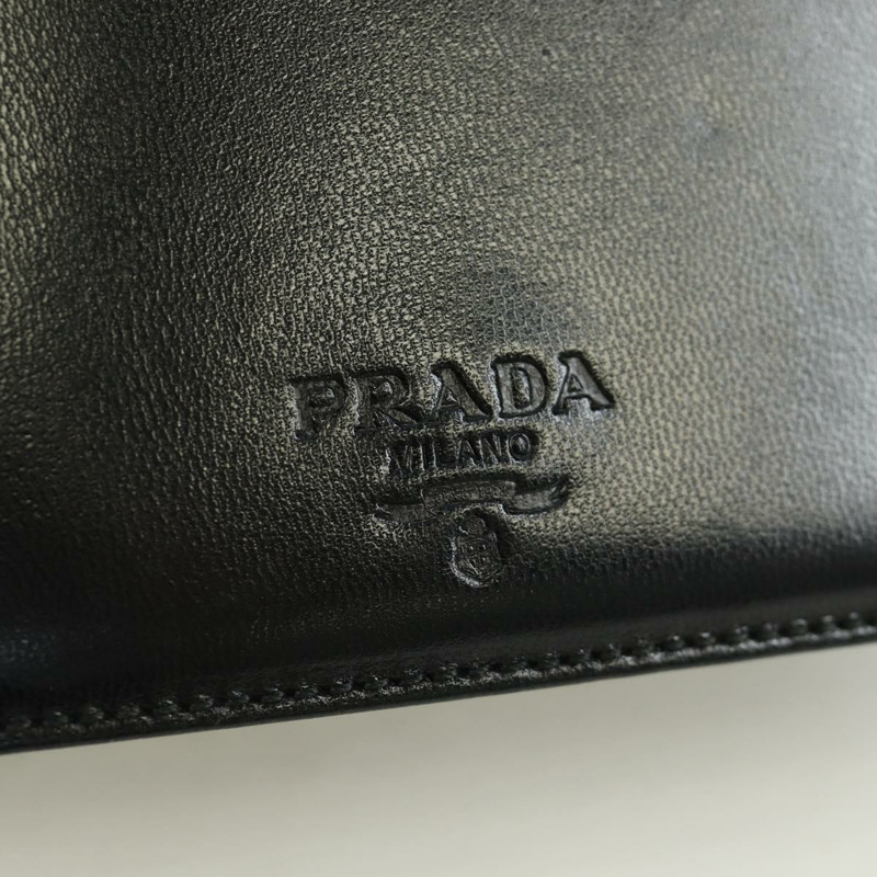 【日本直送】PRADA 塑膠鏈條單肩包 皮革 黑色 正品 SW2251V-16