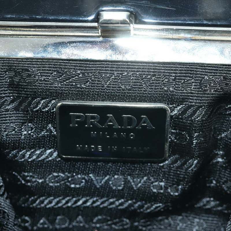【日本直送】PRADA 塑膠鏈條單肩包 皮革 黑色 正品 SW2251V-17