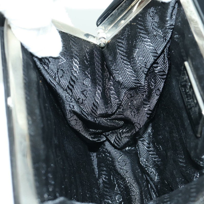 【日本直送】PRADA 塑膠鏈條單肩包 皮革 黑色 正品 SW2251V-19