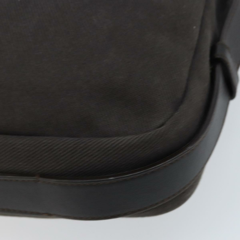 【日本直送】SAINT LAURENT Mombasa 單肩包 帆布皮革 深棕色 銀色 Auth hk3606V-15