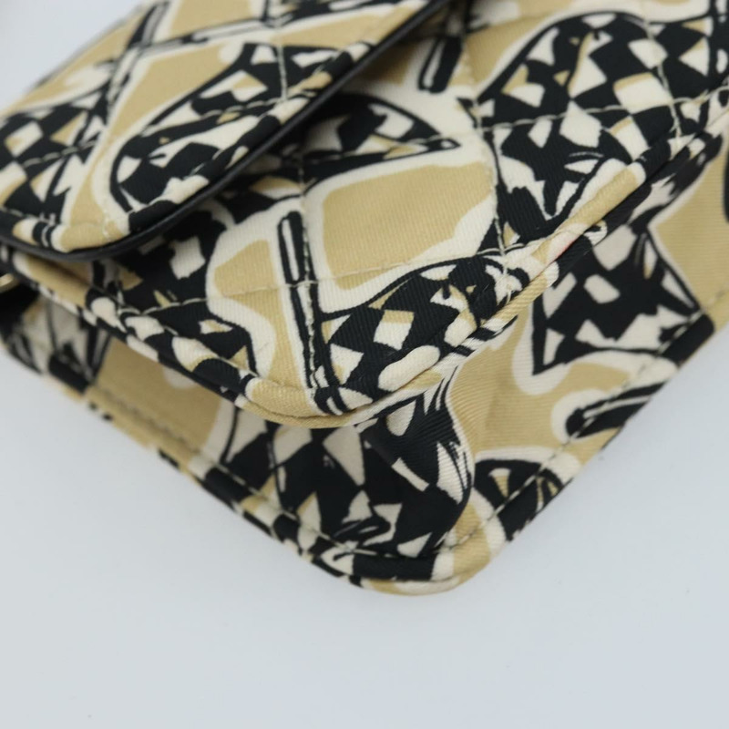 【日本直送】香奈兒迷你絎縫鏈條肩包 12 緞面米色 金色 CC 標誌 ARZ751SAM-14