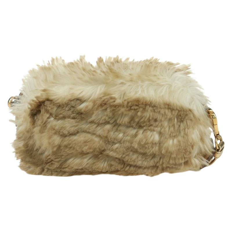 【日本直送】PRADA 米色金色毛皮單肩包 正品 BAZ731SM-1