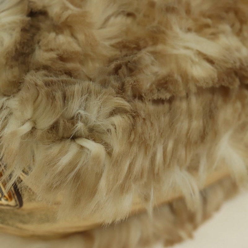 【日本直送】PRADA 米色金色毛皮單肩包 正品 BAZ731SM-17