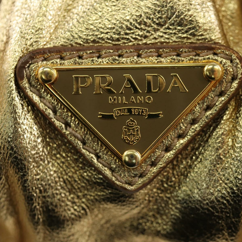 【日本直送】PRADA 米色金色毛皮單肩包 正品 BAZ731SM-19