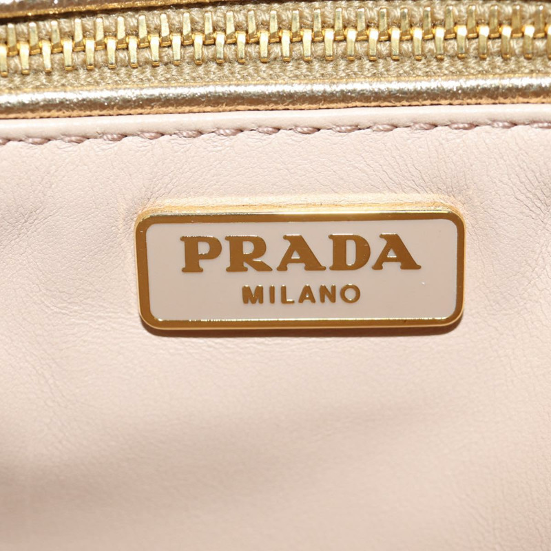 【日本直送】PRADA 米色金色毛皮單肩包 正品 BAZ731SM-23