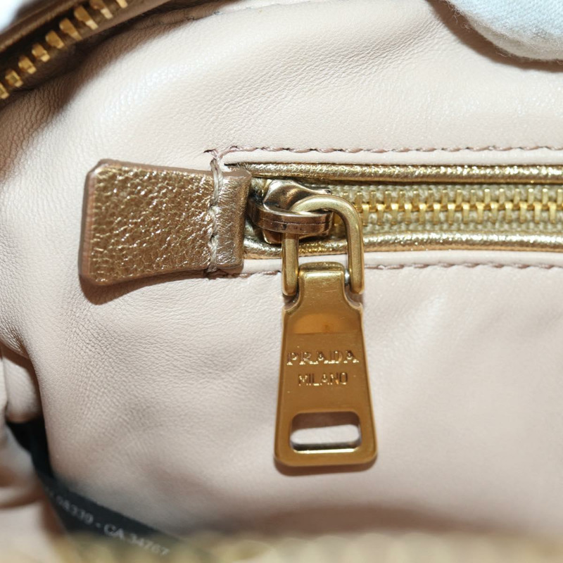 【日本直送】PRADA 米色金色毛皮單肩包 正品 BAZ731SM-26