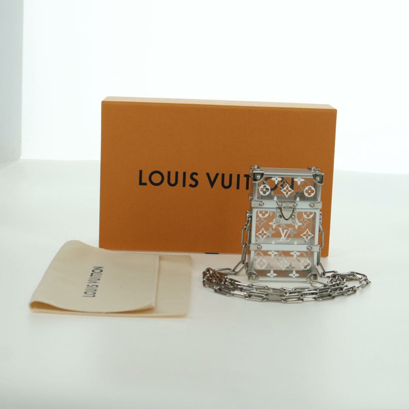 【日本直送】路易威登 Trunk Box 金屬銀色手拿包 M00752 LV Auth BAZ882SAM-11