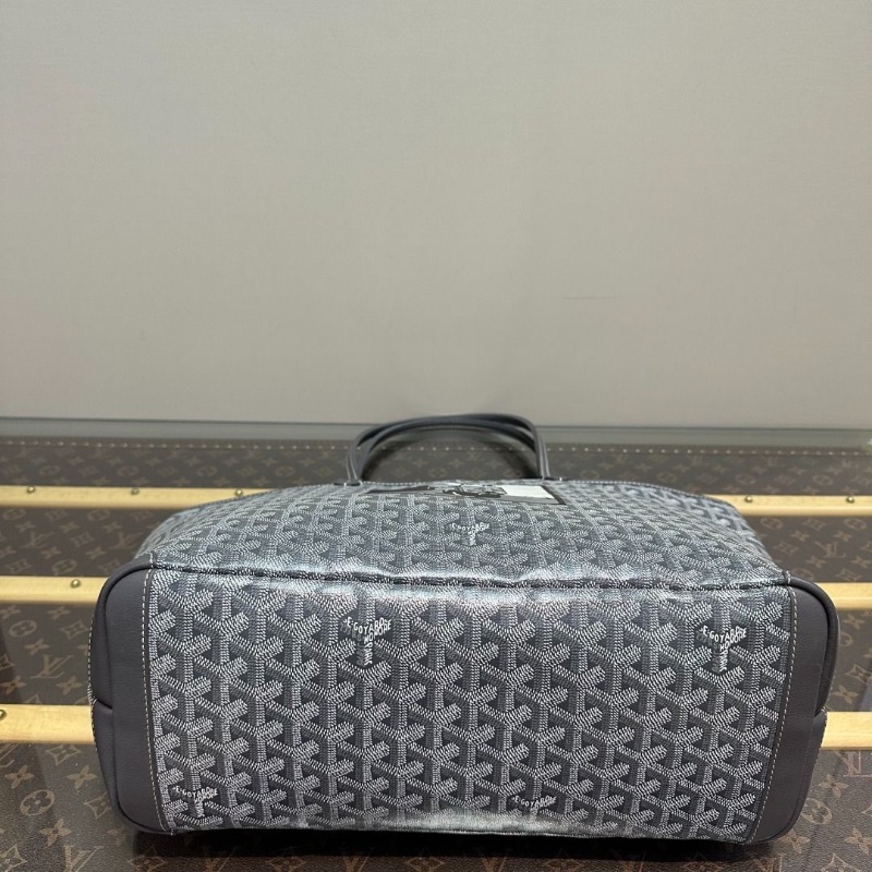 GOYARD 灰色Artois拉鍊塗鴉款中號托特包36*30*15 9新 配件塵袋-3