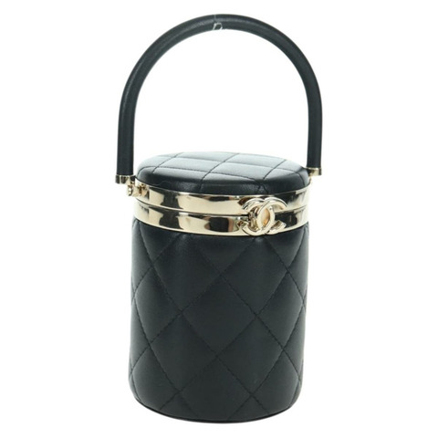 香奈兒 (CHANEL) Matelasse Vanity 手袋，羊皮材質，黑色，金色雙C標誌，BAZ464SAM