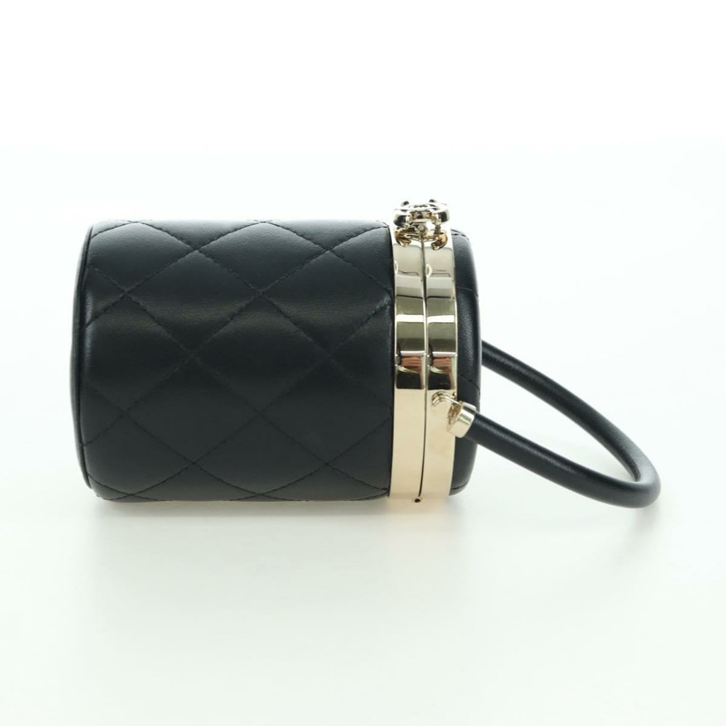 【日本直送】香奈兒 (CHANEL) Matelasse Vanity 手袋，羊皮材質，黑色，金色雙C標誌，BAZ464SAM-3