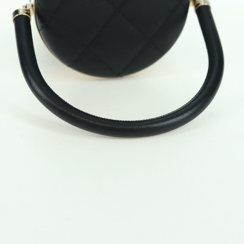 【日本直送】香奈兒 (CHANEL) Matelasse Vanity 手袋，羊皮材質，黑色，金色雙C標誌，BAZ464SAM-6