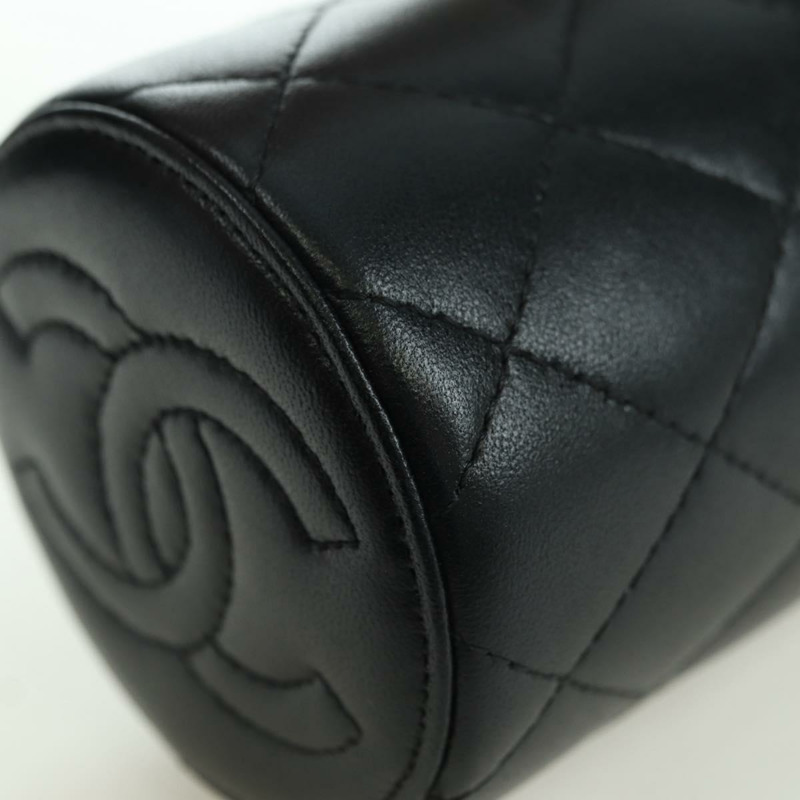 【日本直送】香奈兒 (CHANEL) Matelasse Vanity 手袋，羊皮材質，黑色，金色雙C標誌，BAZ464SAM-14