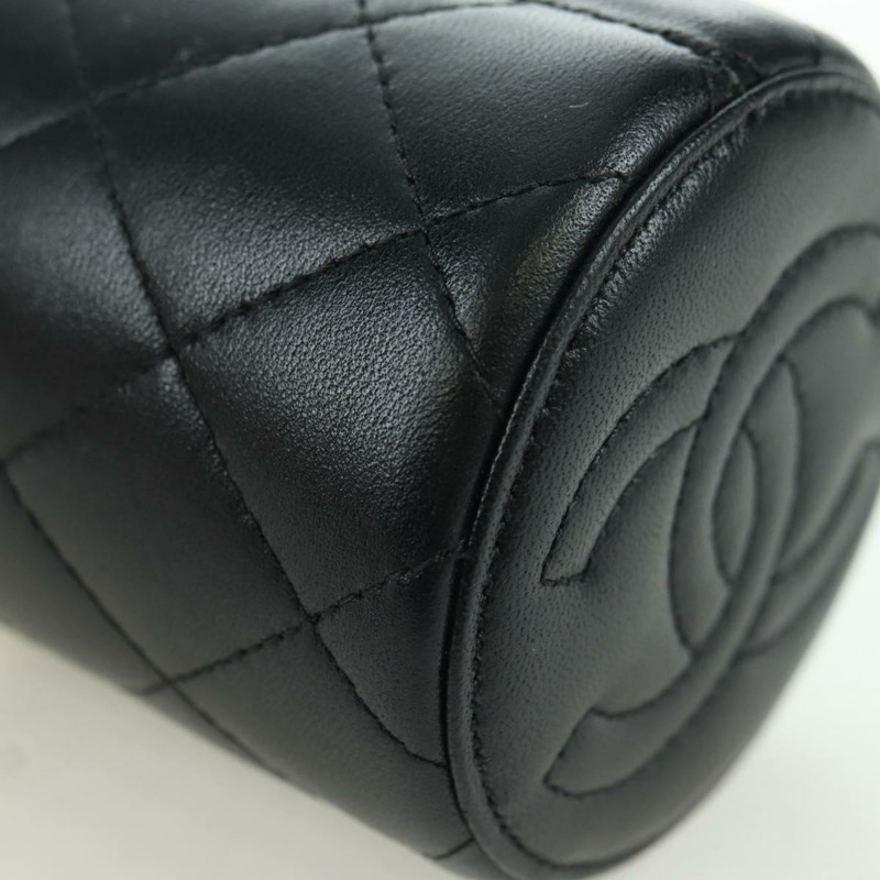 【日本直送】香奈兒 (CHANEL) Matelasse Vanity 手袋，羊皮材質，黑色，金色雙C標誌，BAZ464SAM-15