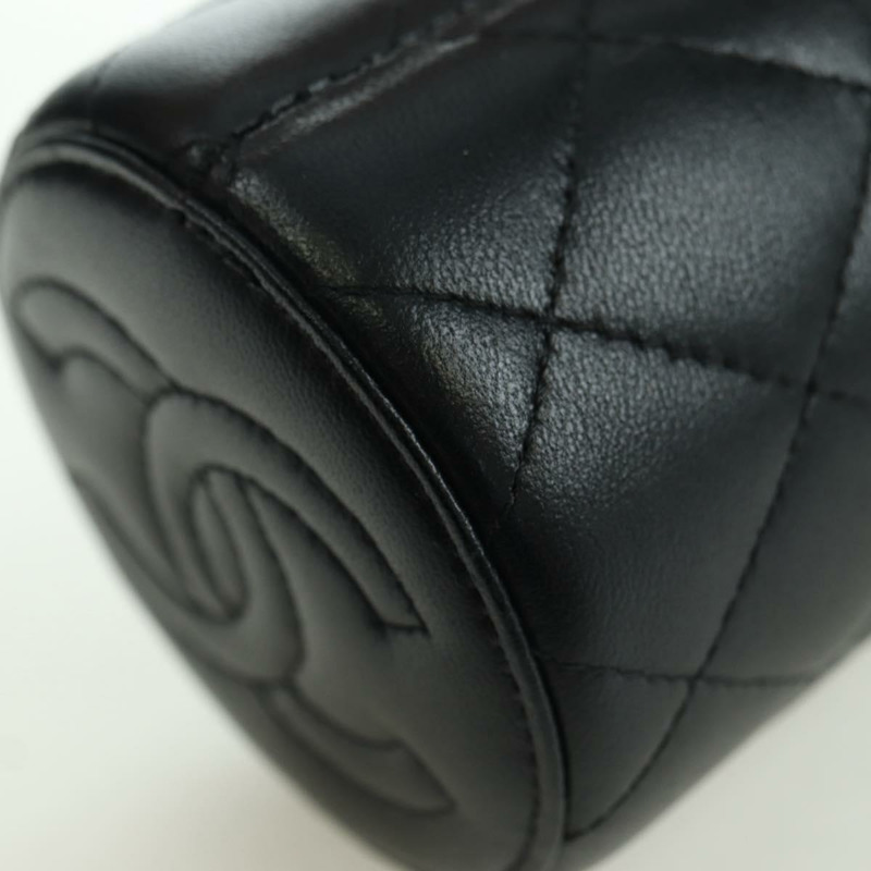 【日本直送】香奈兒 (CHANEL) Matelasse Vanity 手袋，羊皮材質，黑色，金色雙C標誌，BAZ464SAM-16