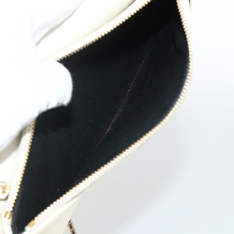 【日本直送】BALENCIAGA 鏈條皮夾 皮革 白色 金色 444169 正品 167209A-10