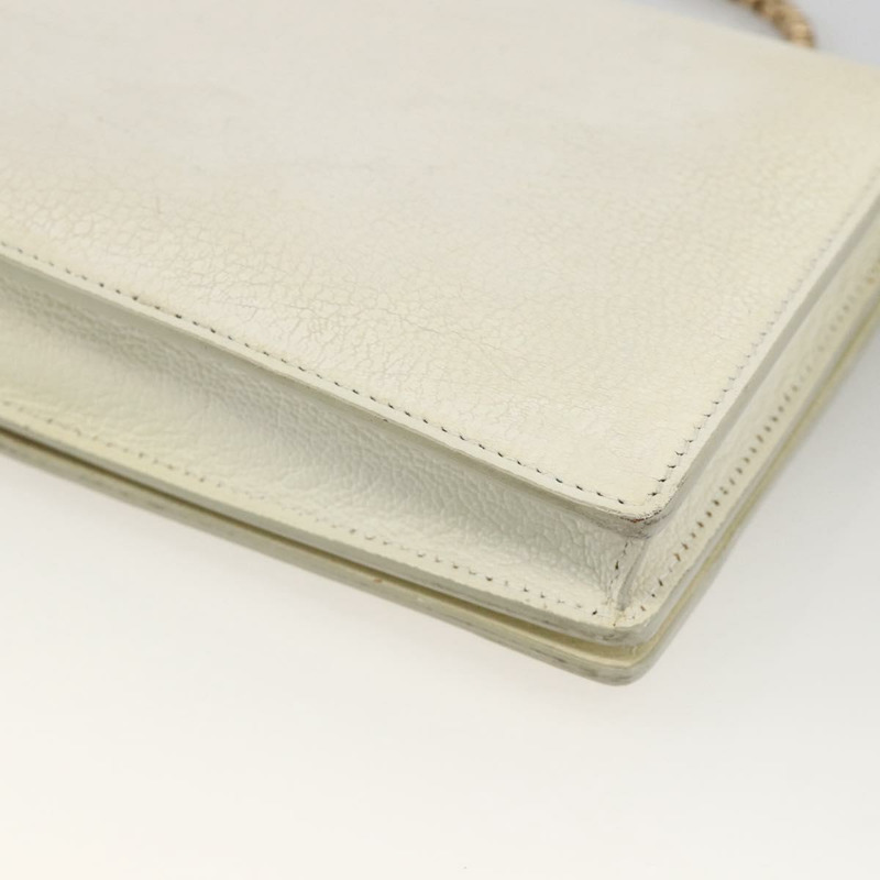 【日本直送】BALENCIAGA 鏈條皮夾 皮革 白色 金色 444169 正品 167209A-14
