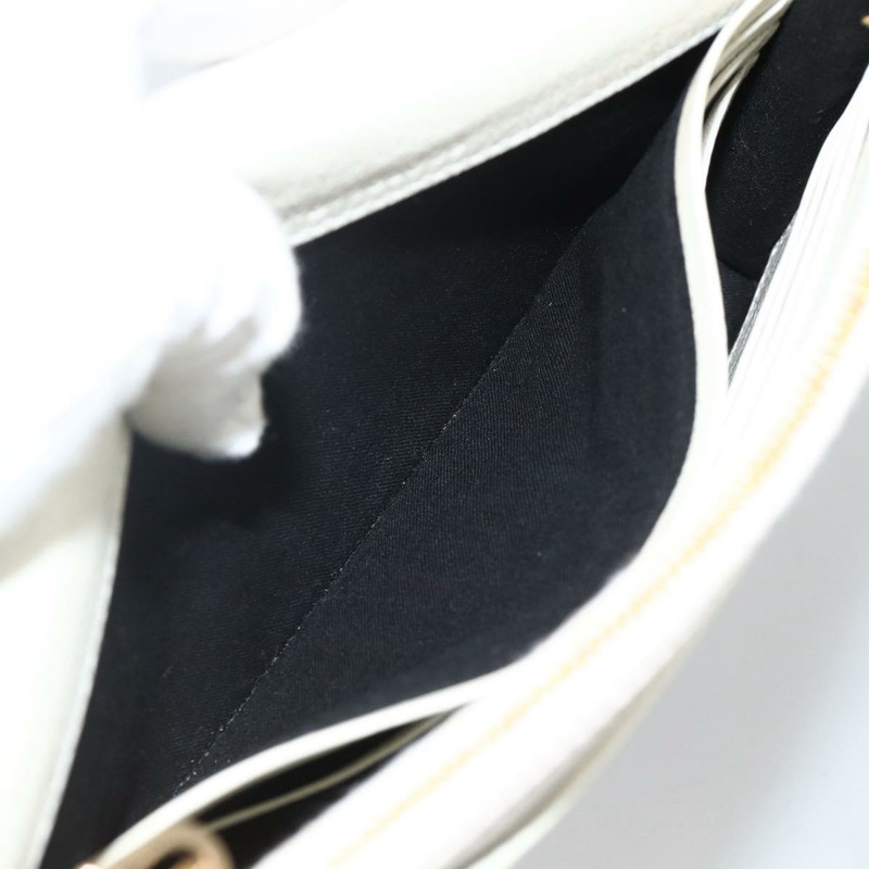 【日本直送】BALENCIAGA 鏈條皮夾 皮革 白色 金色 444169 正品 167209A-21