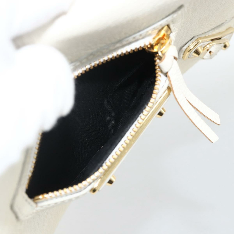 【日本直送】BALENCIAGA 鏈條皮夾 皮革 白色 金色 444169 正品 167209A-24