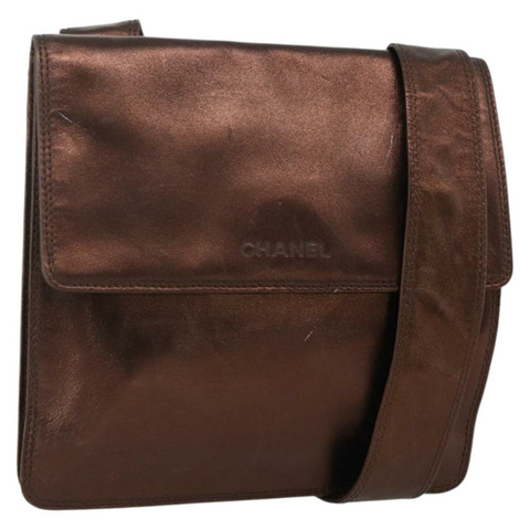 香奈兒棕色皮革單背包 CC Auth BA11861A