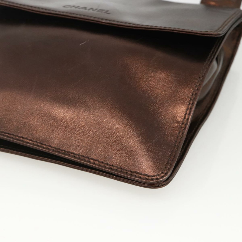 【日本直送】香奈兒棕色皮革單背包 CC Auth BA11861A-8