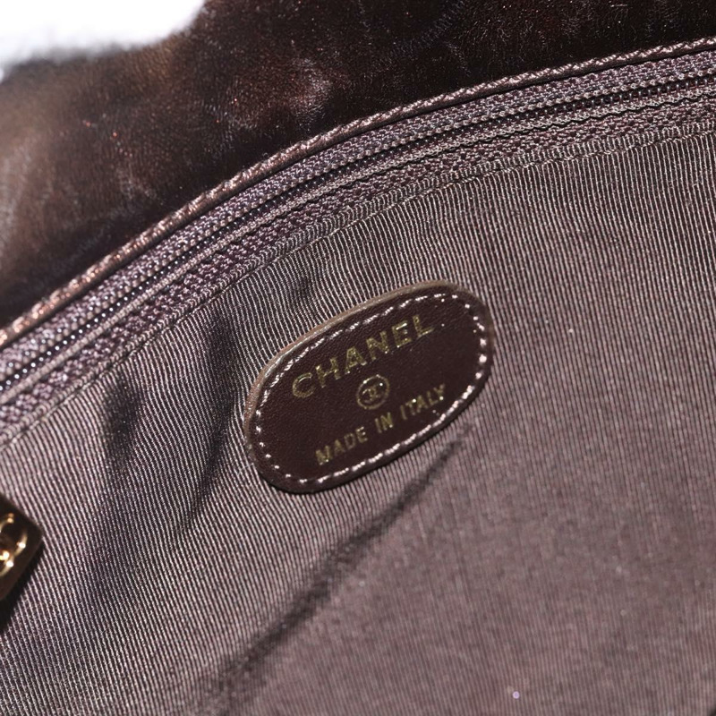 【日本直送】香奈兒棕色皮革單背包 CC Auth BA11861A-17