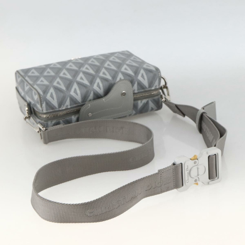 【日本直送】Christian Dior Rango 22 肩背包 PVC帆布 灰色 銀色 正品 174428SAM-7
