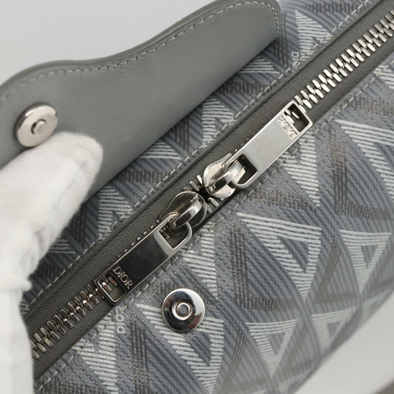 【日本直送】Christian Dior Rango 22 肩背包 PVC帆布 灰色 銀色 正品 174428SAM-9