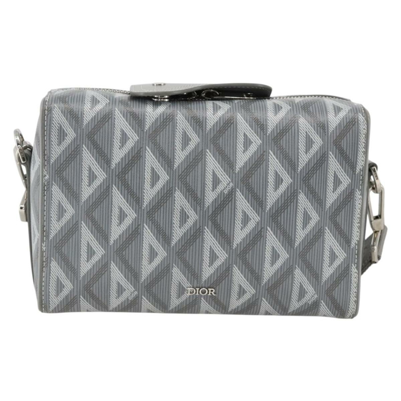 【日本直送】Christian Dior Rango 22 肩背包 PVC帆布 灰色 銀色 正品 174428SAM-12