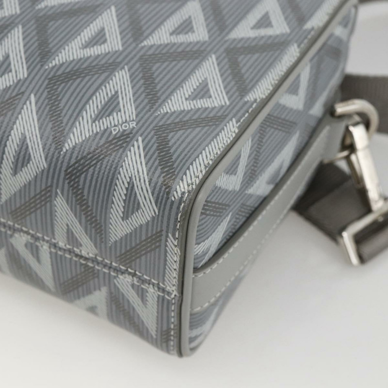 【日本直送】Christian Dior Rango 22 肩背包 PVC帆布 灰色 銀色 正品 174428SAM-13