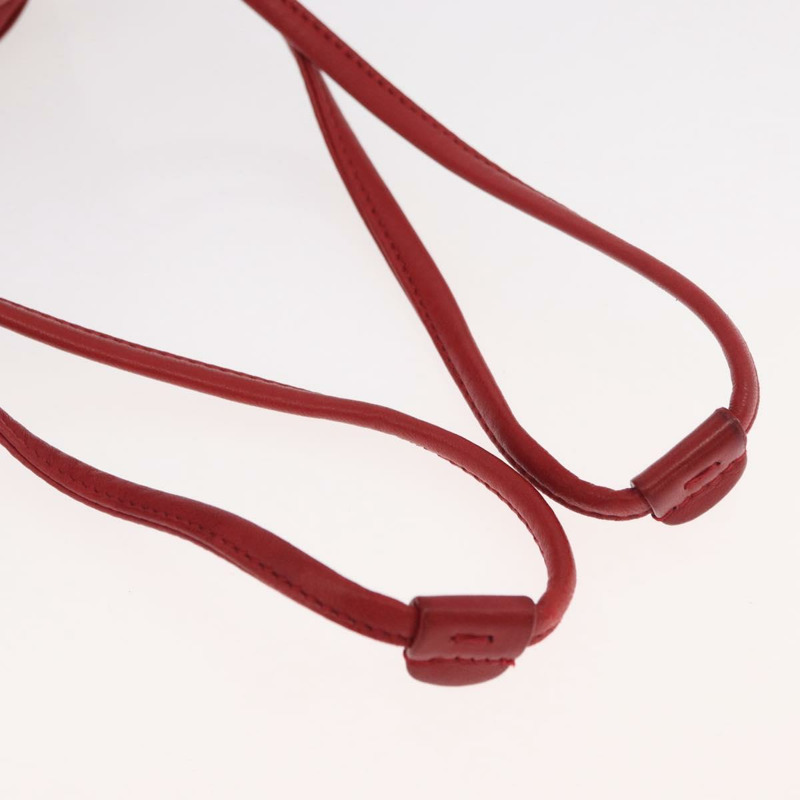 【日本直送】SAINT LAURENT Teddy 小號單肩包 皮革 紅色 銀色 正品 167159A-7