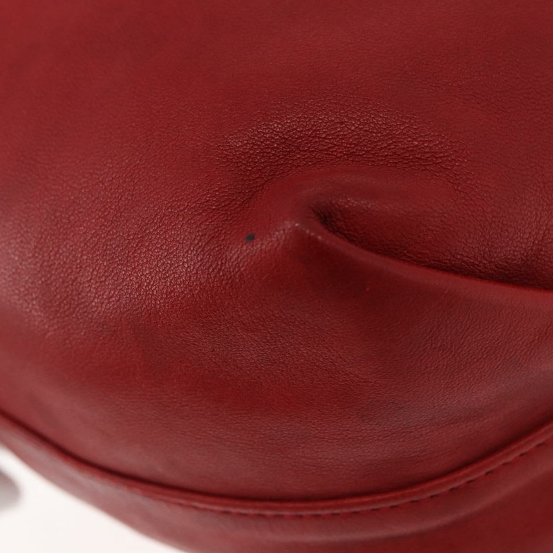 【日本直送】SAINT LAURENT Teddy 小號單肩包 皮革 紅色 銀色 正品 167159A-17