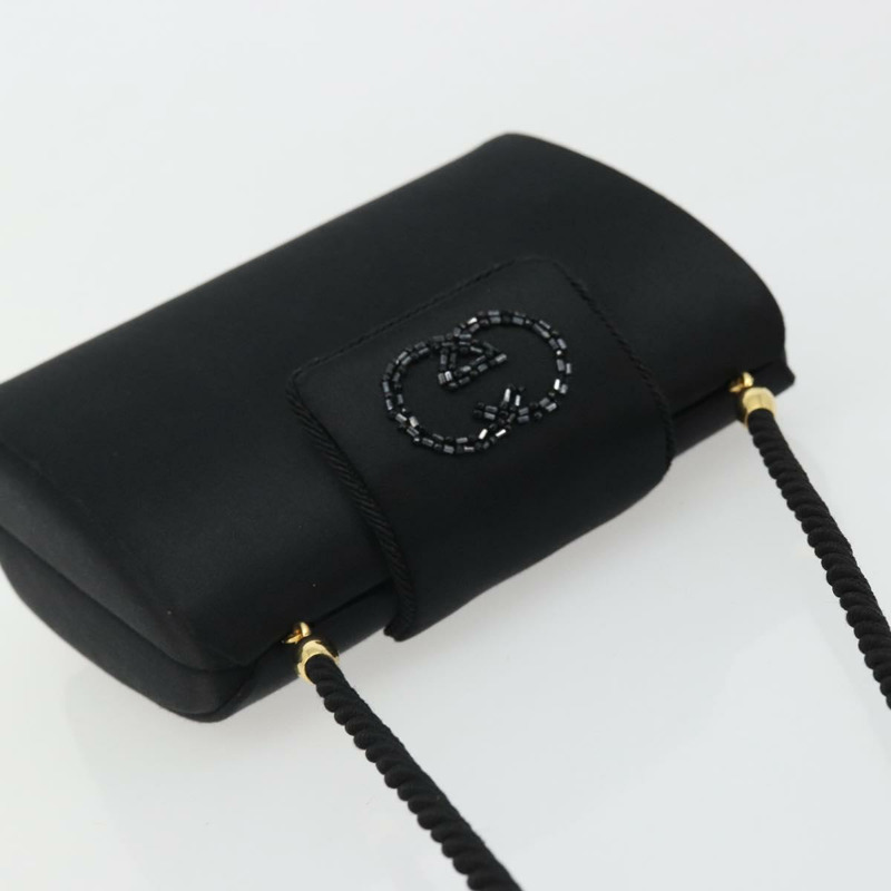 【日本直送】GUCCI 黑色金色緞面單肩包 正品 INZ115A-5