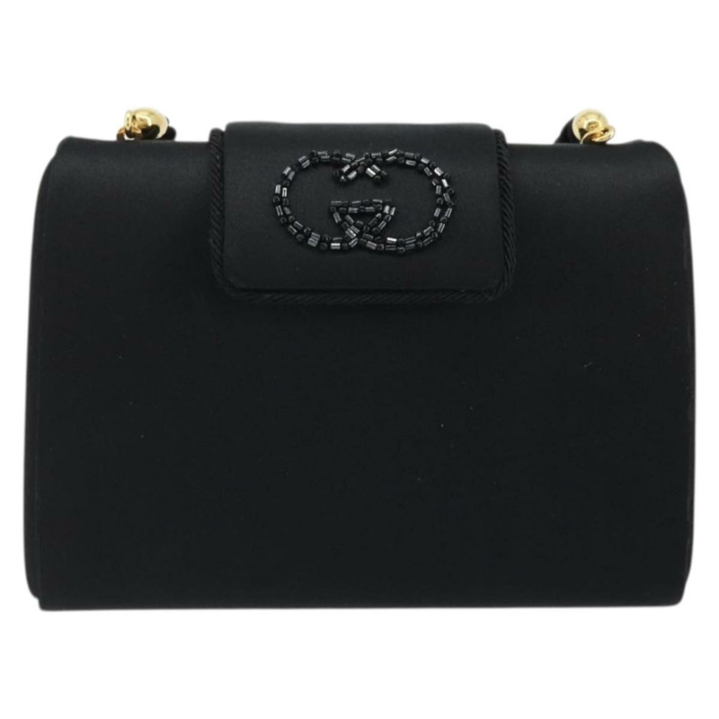 【日本直送】GUCCI 黑色金色緞面單肩包 正品 INZ115A-12